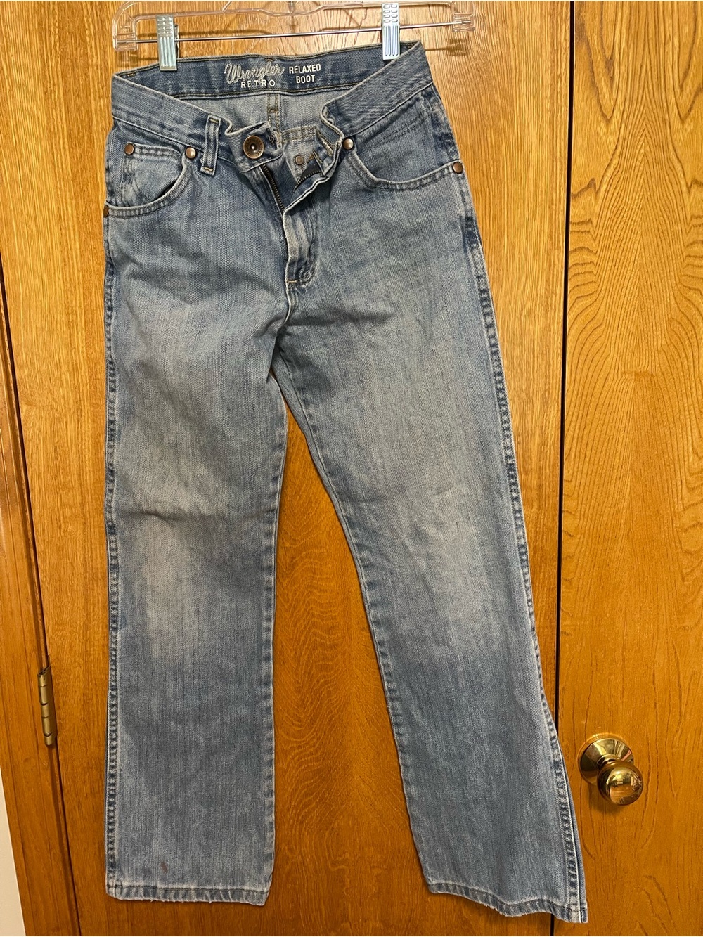 Wrangler Men's Relaxed Boot Jeans in Light Blue Wash